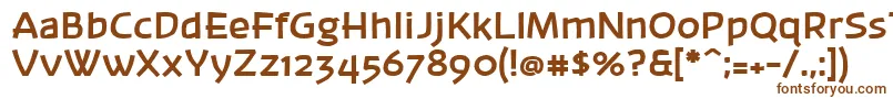 Banksb20-fontti – ruskeat fontit valkoisella taustalla