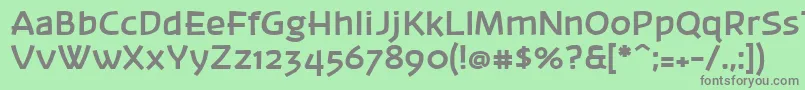 フォントBanksb20 – 緑の背景に灰色の文字