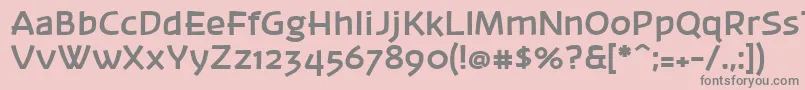 Banksb20 Font – Gray Fonts on Pink Background