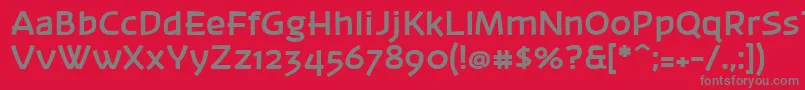 Banksb20 Font – Gray Fonts on Red Background