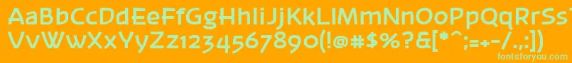 Banksb20 Font – Green Fonts on Orange Background