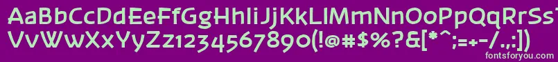 Banksb20 Font – Green Fonts on Purple Background