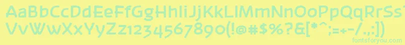 Banksb20 Font – Green Fonts on Yellow Background