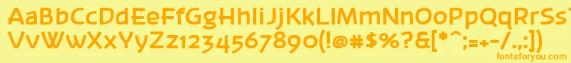 Banksb20 Font – Orange Fonts on Yellow Background