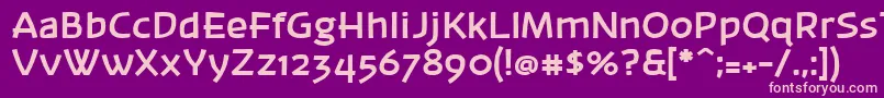 Banksb20 Font – Pink Fonts on Purple Background