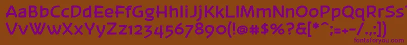 Banksb20 Font – Purple Fonts on Brown Background