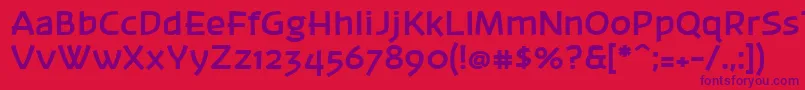 Banksb20 Font – Purple Fonts on Red Background