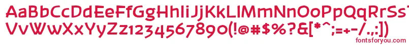 フォントBanksb20 – 白い背景に赤い文字