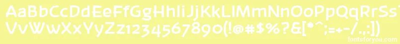 Banksb20 Font – White Fonts on Yellow Background