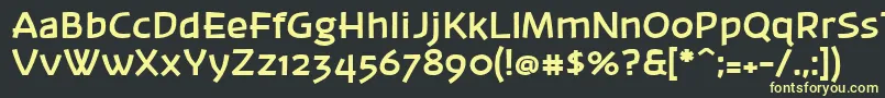 フォントBanksb20 – 黒い背景に黄色の文字