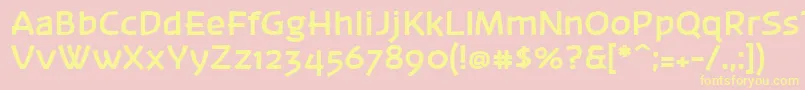 Banksb20 Font – Yellow Fonts on Pink Background