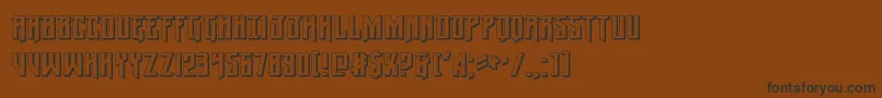 Wintersolstice3D Font – Black Fonts on Brown Background
