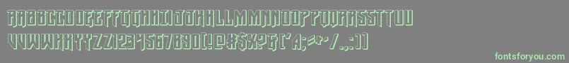 Wintersolstice3D-Schriftart – Grüne Schriften auf grauem Hintergrund