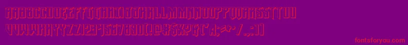 Wintersolstice3D Font – Red Fonts on Purple Background