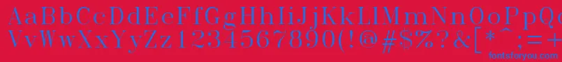 Romant Font – Blue Fonts on Red Background