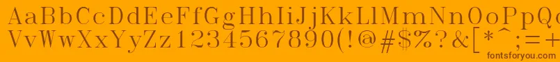 Romant Font – Brown Fonts on Orange Background