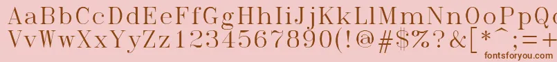 Romant Font – Brown Fonts on Pink Background