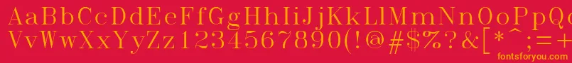 Romant Font – Orange Fonts on Red Background