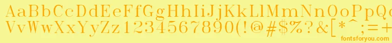 Romant Font – Orange Fonts on Yellow Background