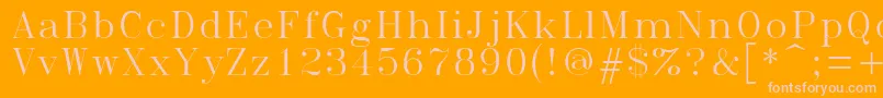 Romant Font – Pink Fonts on Orange Background