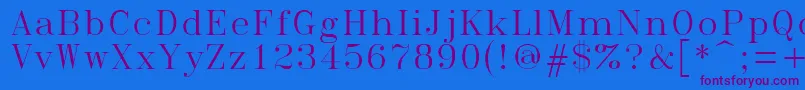 Romant Font – Purple Fonts on Blue Background