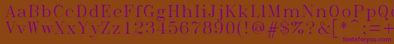 Romant Font – Purple Fonts on Brown Background