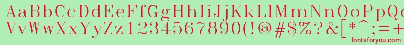 Romant Font – Red Fonts on Green Background