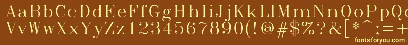 Romant Font – Yellow Fonts on Brown Background