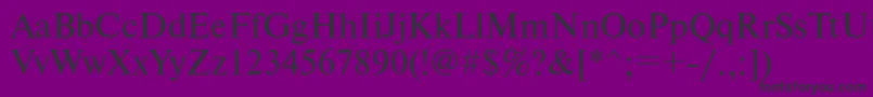 フォントNewtonatt – 紫の背景に黒い文字