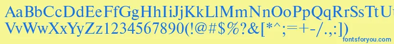 Newtonatt Font – Blue Fonts on Yellow Background