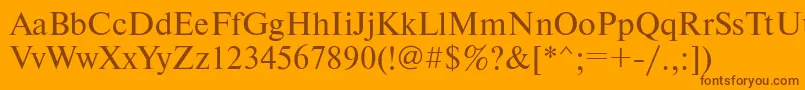 Newtonatt Font – Brown Fonts on Orange Background