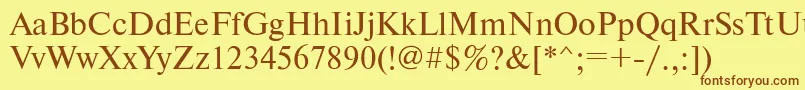 Newtonatt Font – Brown Fonts on Yellow Background