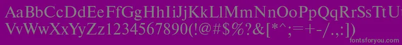 Newtonatt-fontti – harmaat kirjasimet violetilla taustalla