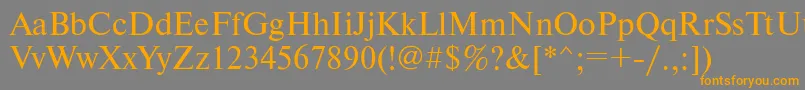 Newtonatt Font – Orange Fonts on Gray Background