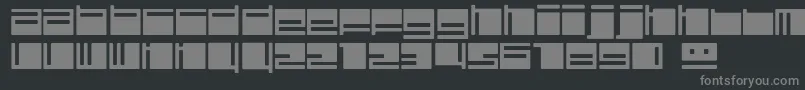 フォントPolydisc – 黒い背景に灰色の文字