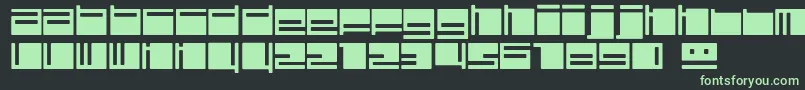 Шрифт Polydisc – зелёные шрифты на чёрном фоне