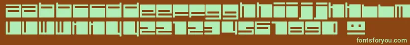 Шрифт Polydisc – зелёные шрифты на коричневом фоне
