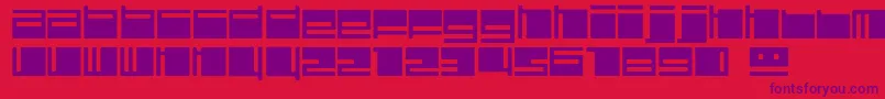 Polydisc Font – Purple Fonts on Red Background