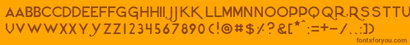 Quietthiefthin Font – Brown Fonts on Orange Background