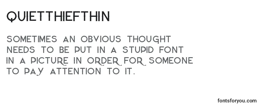 Quietthiefthin (110126) Font
