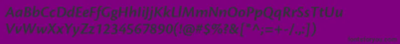 CronosproSemiboldit Font – Black Fonts on Purple Background