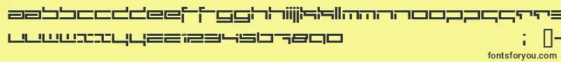 Depthcore Font – Black Fonts on Yellow Background