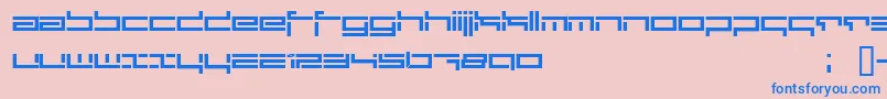 Depthcore Font – Blue Fonts on Pink Background