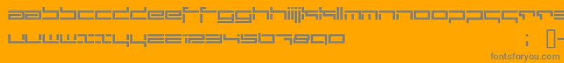 Depthcore Font – Gray Fonts on Orange Background