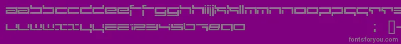 Saiba mais sobre a fonte Depthcore Fonte Depthcore – fontes cinzas em um fundo violeta