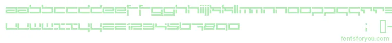 Depthcore Font – Green Fonts on White Background