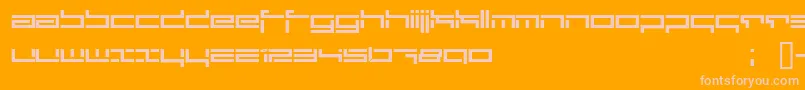 Depthcore Font – Pink Fonts on Orange Background