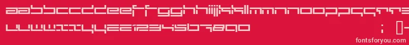Depthcore Font – Pink Fonts on Red Background