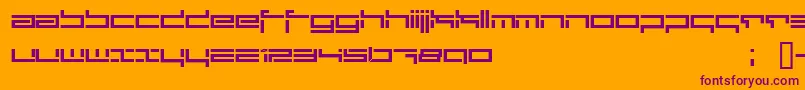 Depthcore Font – Purple Fonts on Orange Background