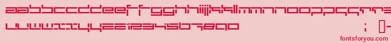 Depthcore Font – Red Fonts on Pink Background